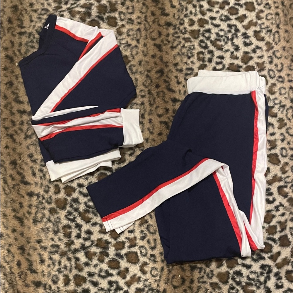 Hot deal 💋 2 for $30
Navy Track Pants & top with Red & White Stripe - women’s